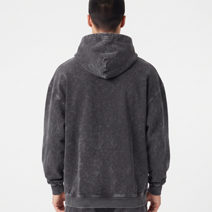 Sudadera con Capucha Oversize de Algodón para Hombre, Estilo Vintage Casual, con Hombros Caídos y Lavado Ácido - Product Image 2