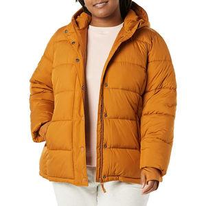 Womens <b>Winter</b> Bubble Jacket Full Zip Hooded Puffer <b>Coat</b> <b>Thick</b> Cotton Filled Casual Outdoor Warm Fashion Outerwear - Product Image 4