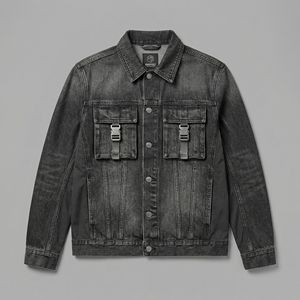 Vestes en jean vintage de haute qualité personnalisées pour hommes, veste en jean brodée lavée, veste en jean streetwear à boutons, veste en jean unisexe - Product Image 1
