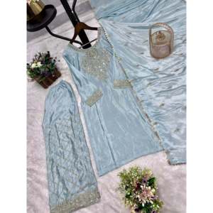 Women's Beautiful <b>Top</b>-Bottom and Fancy Dupatta Set for Parties - Product Image 6