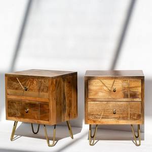 Table de chevet Vandana Orion Merino, table de nuit moderne en bois pour intérieurs minimalistes - Product Image 3