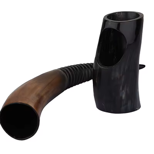 Corne à boire viking artisanale de haute qualité, écologique, en forme d'ox, avec support, forme naturelle, REHMAN CRAFT - Product Image 3