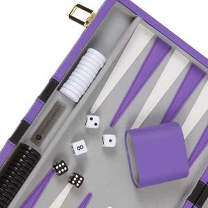 Roll up Travel PU Leather <b>Backgammon</b> Portable Wedding Gift Travel <b>Backgammon</b> <b>Set</b> Roll-up Suede <b>Backgammon</b> - Product Image 3