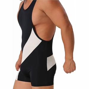 Men’s Wrestling <b>Singlets</b> Custom Team Wrestling Uniform Stretch Sportswear for Professional Training and Matches - Product Image 3