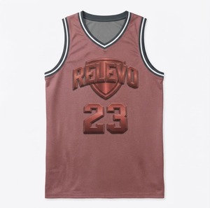 Camiseta de Baloncesto Personalizada Relevo 23, Sublimada, sin Mangas, Cuello en V, Unisex, para Adultos, Absorbe la Humedad, Antibacteriana, de Poliéster - Product Image 5