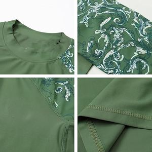 Custom Men Rash Guard <b>Compression</b> T <b>Shirt</b> Short Sleeve Swim <b>Shirt</b> UV Protection Quick Dry OEM Bulk Supplier - Product Image 6