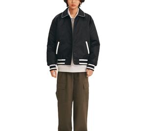 Chaqueta Bomber Varsity de Satén 100% Poliéster para Hombre, Personalizada, con Cremallera, Bordada, Transpirable, de Algodón, para Invierno - Product Image 5