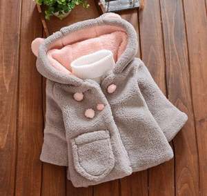 Sudadera con Capucha para Niños Pequeños, Niños y Niñas, con Orejas de Oso, Suave y Cálida, de Forro Polar, con Cierre, Chaquetas y Ropa Exterior para Bebés - Product Image 1