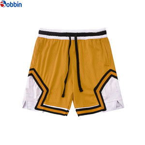 Shorts de sport d'été pour hommes, personnalisables, en maille polyester unie, pour la gym, le basketball et la plage, avec taille élastique - Product Image 3