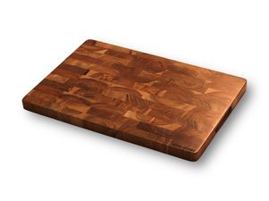 Tabla de cortar de madera al por mayor con logo láser, de bambú, acacia, haya, nogal, olivo, roble y teca, con asa, para cocina, en varios colores. - Product Image 4