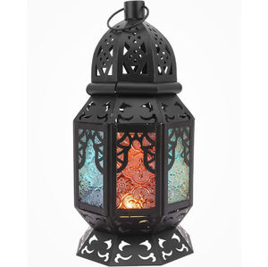 Lanterne suspendue en fer/métal/verre de qualité supérieure, blanche, pour mariage, Pâques et Noël, décorations écologiques faites à la main - Product Image 2