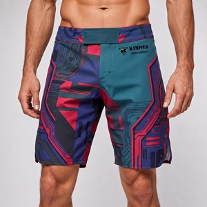 Pantalones Cortos Deportivos Profesionales con Tela Elástica, Tecnología de Absorción de Humedad y Diseño Cómodo para MMA - Product Image 1