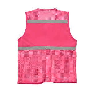 Gilet de sécurité haute visibilité personnalisé Relevo en maille polyester avec bandes réfléchissantes, unisexe, vêtements de travail avec poches et fermeture éclair sur le devant - Product Image 2