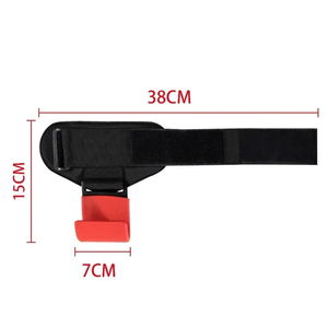 Bandes de maintien réglables pour poignets Harry Johnson Production, en nylon, fermeture à boucle, extensibilité modérée, noir et rouge, pour la musculation, unisexes. - Product Image 4