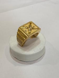 Anillo de Dedo de Latón Estilo Hip Hop Vintage, Anillo de Latón Sólido Chapado en Oro, Joyería de Moda Hecha a Mano, Anillo de Diseño, Regalo para Él - Product Image 2