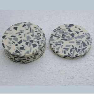 <b>Top</b> Quality <b>Resin</b> & Bone Inlay Mother of Pearl Inlay Serving Coaster Classic Design Bone Inlay Coasters - Product Image 1