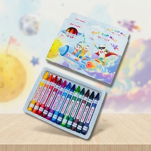 Kit de Crayones de 12 Colores Sin Manchas, Logotipo Personalizado, No Tóxico, Ecológico, Pintura Artística para Niños, Producción en Masa, Exportación - Product Image 1