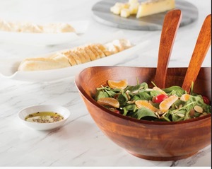 <b>Large</b> Round Wooden Bowl Multipurpose Salad Serving Bowl for Restaurant Buffet and Home Use At Best Price - Product Image 4