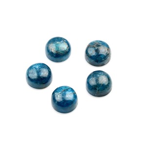 Prix usine naturel bleu Apatite 10mm rond dos plat calibré Cabochon gros pierres précieuses en vrac fabrication de bijoux composants - Product Image 5