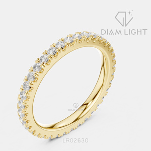 Bague de mariage ronde 0,72 carat, bijoux fins, certifiée IGI, or blanc 14 carats, diamant de laboratoire, bague de fiançailles et d'anniversaire - Product Image 6