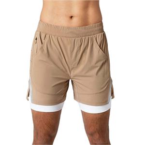 Venta al por mayor de pantalones cortos de verano personalizados para hombre de secado rápido de algodón Spandex de compresión Fitness gimnasio entrenamiento pantalones cortos deportivos - Product Image 1