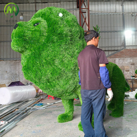 Animaux en herbe artificielle en forme de lion pour la décoration de jardins et de cours, personnalisés par l'usine OEM, en promotion