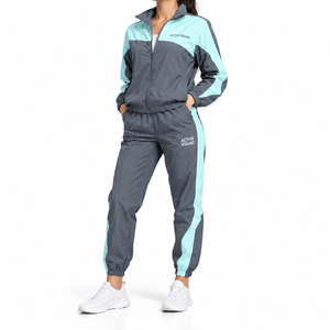 Conjunto Deportivo de 2 Piezas Estilo Hip Hop, Ligero, para Gimnasio y Correr, Color Sólido, Chaqueta Cortavientos - Product Image 4