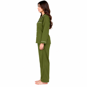 Conjunto de Pijamas Personalizados para Mujer, Manga Larga, Cierre de Botones, Ropa de Dormir Cómoda, Ropa de Estar por Casa, Proveedor - Product Image 5