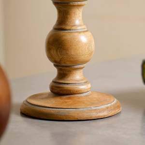 Candelero de Madera Hecho a Mano con Forma de Columna, Decoración para el Hogar, Acabado en Madera Natural, para Acción de Gracias, Halloween, Navidad - Product Image 5