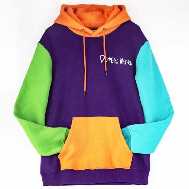 Typing Tutor Champion Hoodie Colorblock Multi Colored Hooded