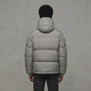 2027 new arrived Polyester hooded Collar Puffer Bomber <b>Jacket</b> for <b>men's</b> Custom High Street Front Zipper Closure <b>man</b> <b>jacket</b> - Product Image 5