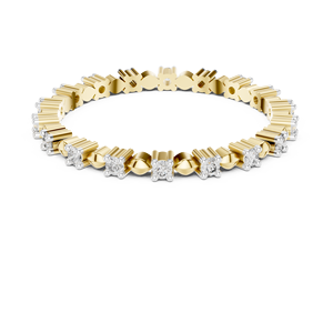 Anillo de Eternidad de Moissanita, Plata 925, Corte Brillante Redondo, Engaste de Canal, Anillo de Boda Clásico para Mujer - Product Image 4