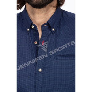 Camisa de Vestir Formal Estilo Bávaro para Hombre, Botones de Cuerno, Cuello Alto, Antiarrugas, Transpirable, de Secado Rápido, Mezcla de Poliéster/Algodón - Product Image 2