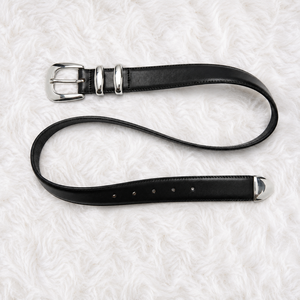 Women PU Leather <b>Belt</b> Black Fashion Waist <b>Belt</b> <b>Silver</b> <b>Buckle</b> Double Keeper Adjustable Casual Dress <b>Belt</b> Wholesale Supplier Maker - Product Image 5