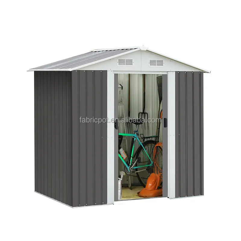 Manufacturer good cheap garden tools shed bicycle parking metal garden storage 6x3 shed house