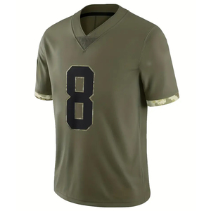 Maillots de football américain personnalisés professionnels 2025 – Service OEM en gros – Manches courtes – 100 % polyester respirant et à séchage rapide - Product Image 3