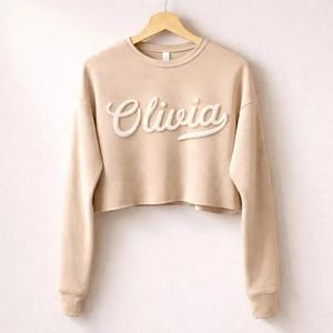 Sweat-shirt court d'hiver à capuche personnalisé avec impression en relief, chemises personnalisées avec votre nom, votre ville, votre équipe, 100% coton molletonné - Product Image 1