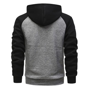 Sweat-shirt à capuche zippé intégral pour homme, en coton classique, vêtements de sport décontractés, fournisseur en gros OEM ODM - Product Image 3