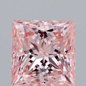Bague en diamant Princess 1,49 carats, rose intense fantaisie, VVS2, 6,49-6,22-4,47 millimètres, 71,9-67 facettes, NISHAL GEMS NGX-57-444 - Product Image 1