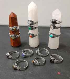 Anillos de dedo de latón de diseñador hechos a mano, joyería de boda india bohemia de moda para cristianos, para compromisos - Product Image 1