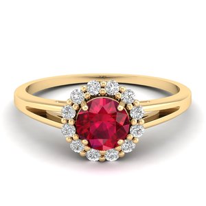Anillo de Compromiso Solitario de Plata de Ley 925 con Moissanita Certificada REYES GRA, Corte Redondo, 0.84 Quilates, Gema de Rubí, Joyería para Mujer - Product Image 6