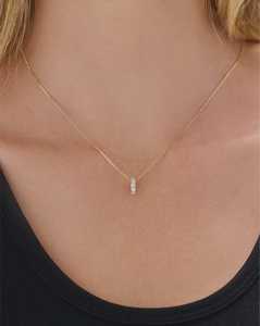 Lab Grown Diamond Eternity Bead Charms 14K 18K <b>Solid</b> <b>Gold</b> Prong Set <b>Pendants</b> Layering Minimalist Fine Jewelry 0.62ct VS+ VVS+ - Product Image 2