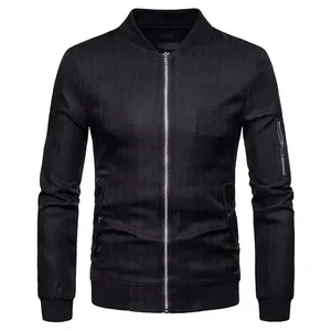 Chaqueta Bomber de Lona Ligera para Hombre, Estilo Moderno, Corte Ajustado, Ropa Exterior Informal de Moda, Multicolor, Fibra de Bambú en la Parte Delantera, Todas las Tallas - Product Image 3
