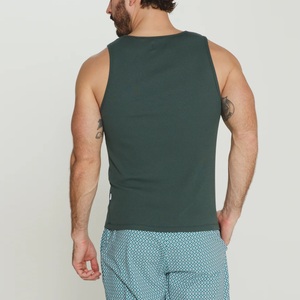 Débardeur côtelé de haute qualité, personnalisé, ajusté, en coton côtelé, pour hommes, pour la salle de sport, l'entraînement, le streetwear, t-shirt sans manches - Product Image 2