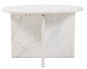 Mesa de Centro Redonda de Mármol Blanco, Mesa Moderna para Sala de Estar, Hotel, Villa - Product Image 4