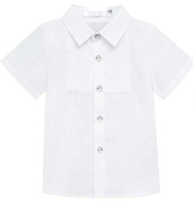 Chemise rayée à manches courtes pour garçons, haut tissé décontracté à col rabattu et boutons sur le devant - Product Image 6