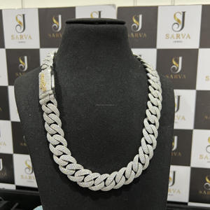 Collier chaîne fine Hip Hop Miami Cuban Link personnalisé en or blanc 14 carats avec diamants de laboratoire glacés, cadeau pour homme et femme, certifié - Product Image 4