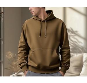 Nueva Colección Sudadera con Capucha para Hombre, 100% Algodón, Forrada, Manga Larga, Cuello Caído, Color Sólido, Cómoda, Tallas Grandes, Personalizable - Product Image 3