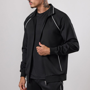 Sweat-shirt à capuche zippé épais pour homme avec col montant et fermeture éclair - Product Image 1