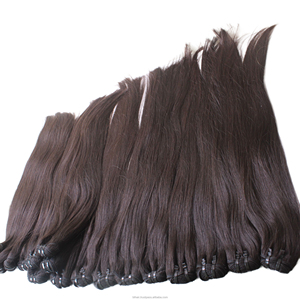 100% Unprocessed Virgin Indian Hair Extension Soft Hand-tied Natural Wave Style Raw Hair Vendor's Remi Hair - Product Image 1